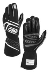 OMP FIRST GLOVES FIA 8856-2018 BLACK SZ. M